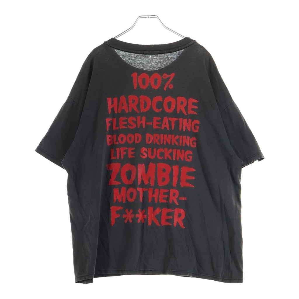 VINTAGE(ヴィンテージ) 90S ROB ZOMBIE 100% HARDCORE ロブゾンビ 両面プリント 半袖Tシャツカットソー ブラック