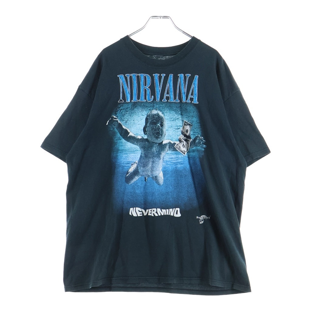 VINTAGE(ヴィンテージ) 90S NIRVANA NEVERMIND TOUCH OF GOLD ニルヴァーナ ネバーマインド 両面プリント 半袖Tシャツカットソー ホワイト