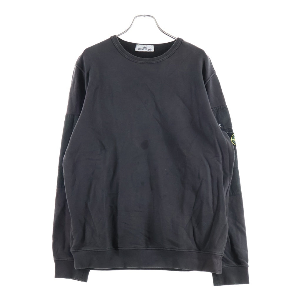 STONE ISLAND(ストーンアイランド) ロゴ刺繍パッチ スウェットトレーナー グレー 811563920