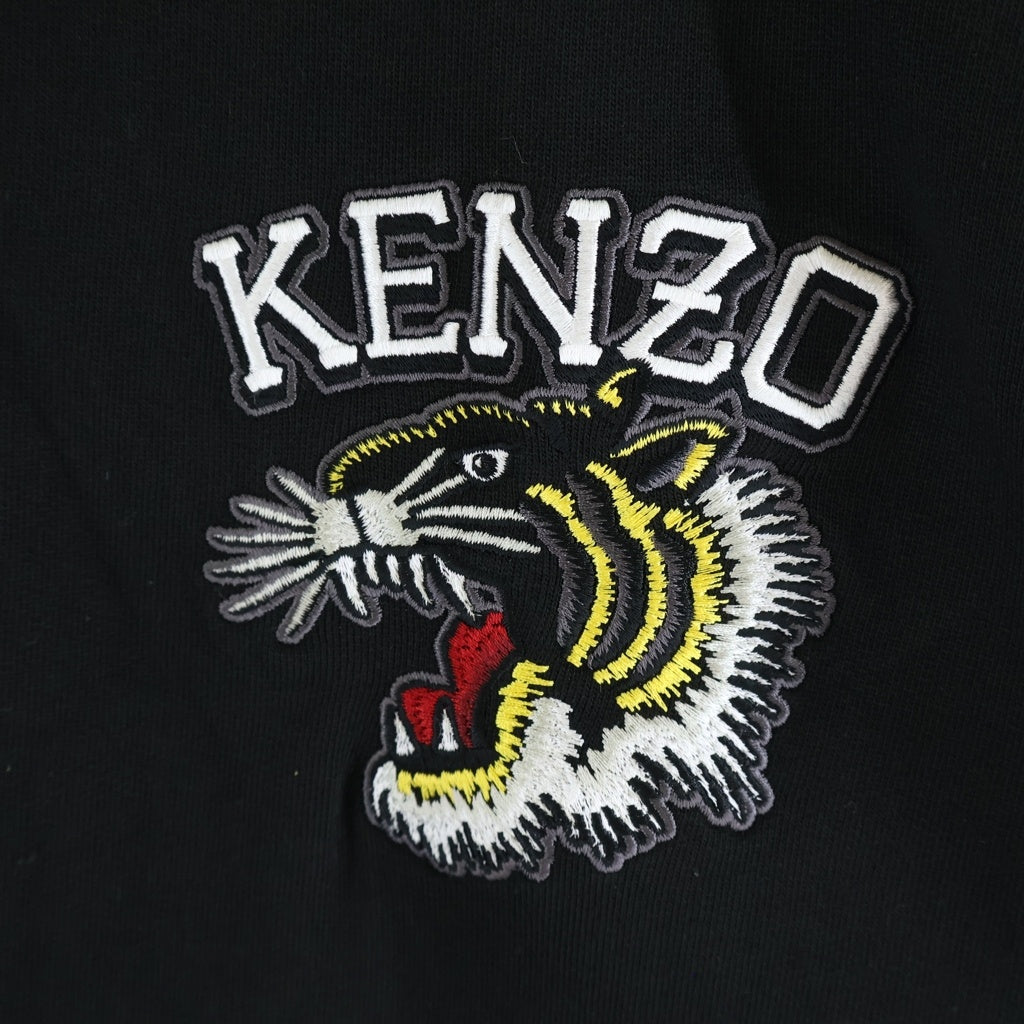 KENZO(ケンゾー) バーシティ ジャングル 刺繍 クルーネックスウェットトレーナー ブラック FD65SW1484MF
