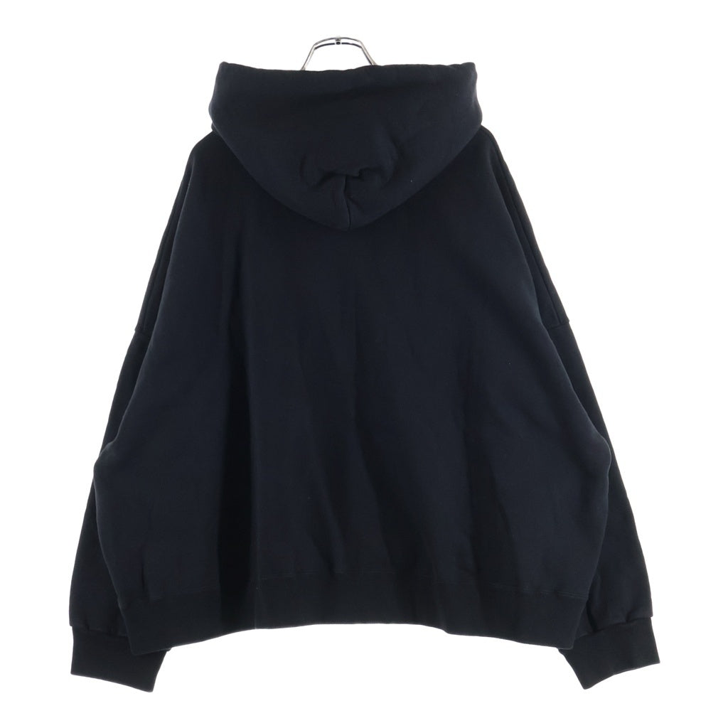 SAINT MICHAEL(セントマイケル) 24AW RIBON SAINT HOODIE ロゴプリント スウェット プルオーバーパーカー ブラック SM-YS1-0000 039