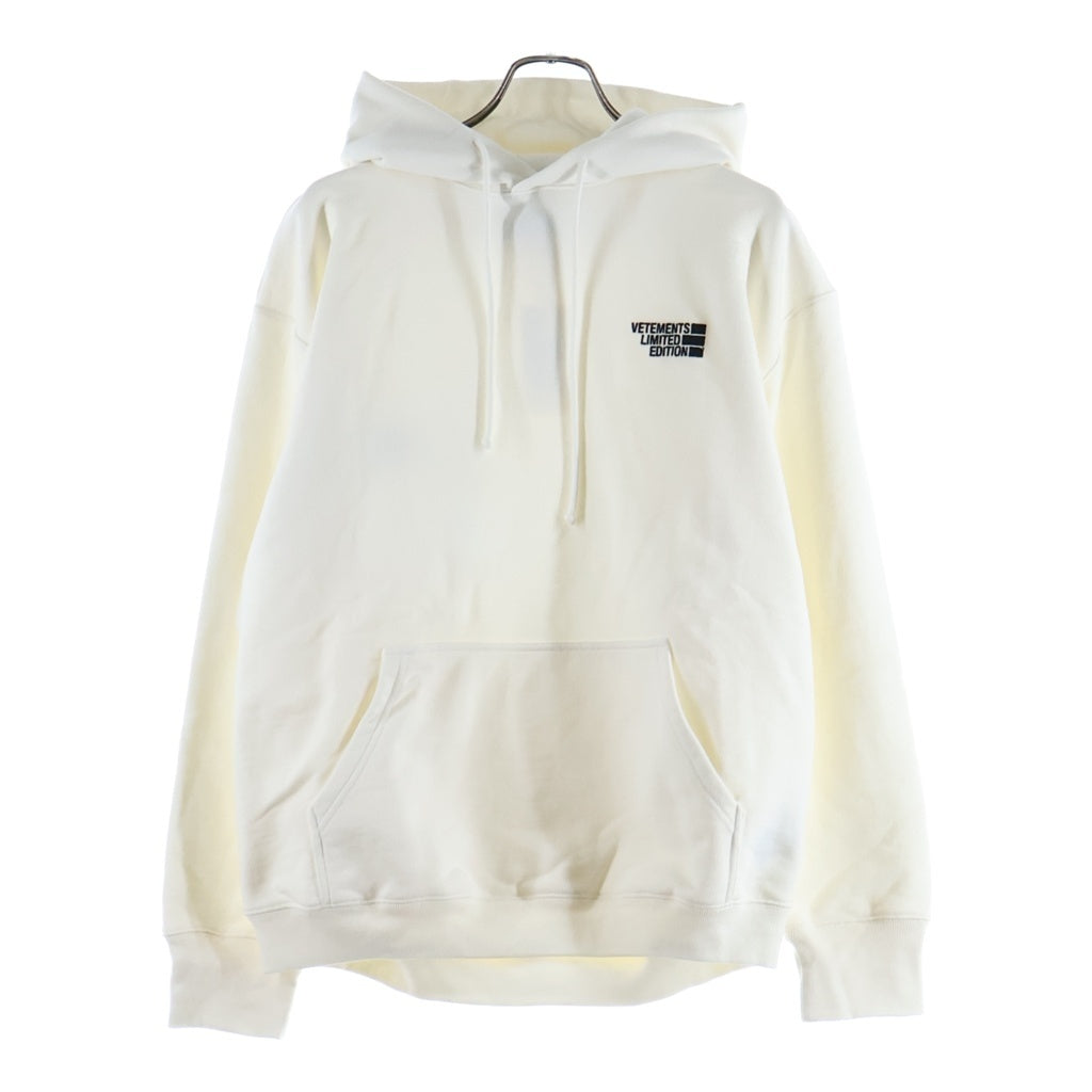 VETEMENTS(ヴェトモン) 21SS LIMITED EDITION ロゴ刺繍 プルオーバーパーカー ホワイト UE51TR730W