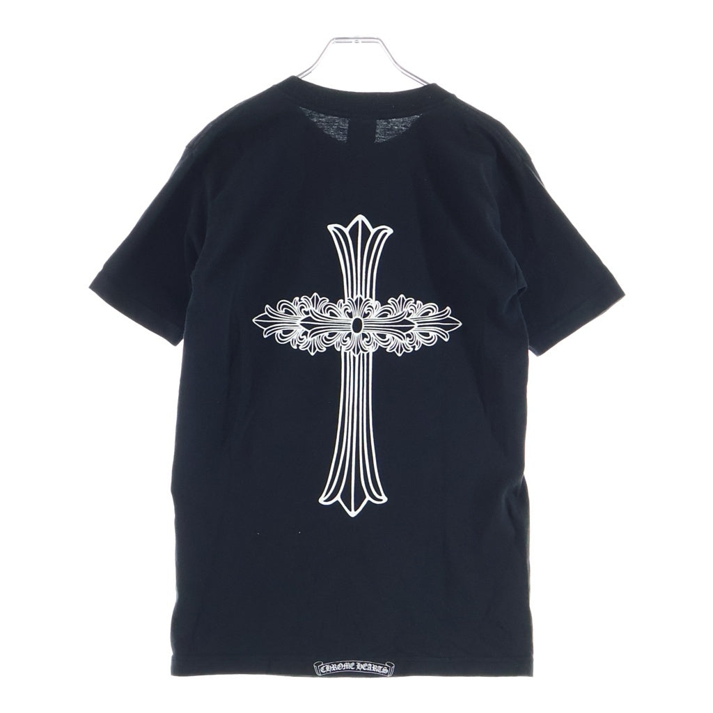 CHROME HEARTS(クロムハーツ) OLD S/S オールド ネックロゴ バックCHクロスプリント 半袖Tシャツカットソー ブラック