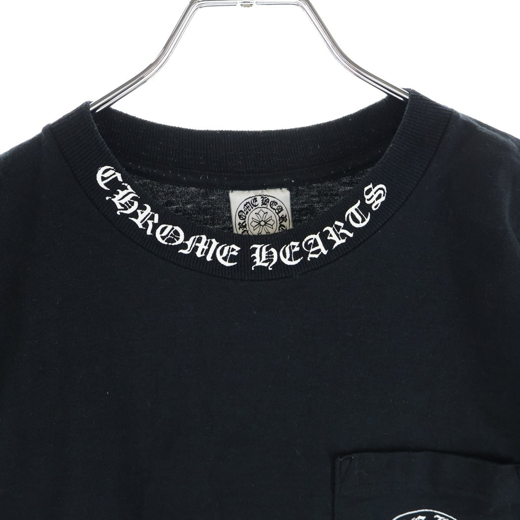 CHROME HEARTS(クロムハーツ) OLD S/S オールド ネックロゴ バックCHクロスプリント 半袖Tシャツカットソー ブラック