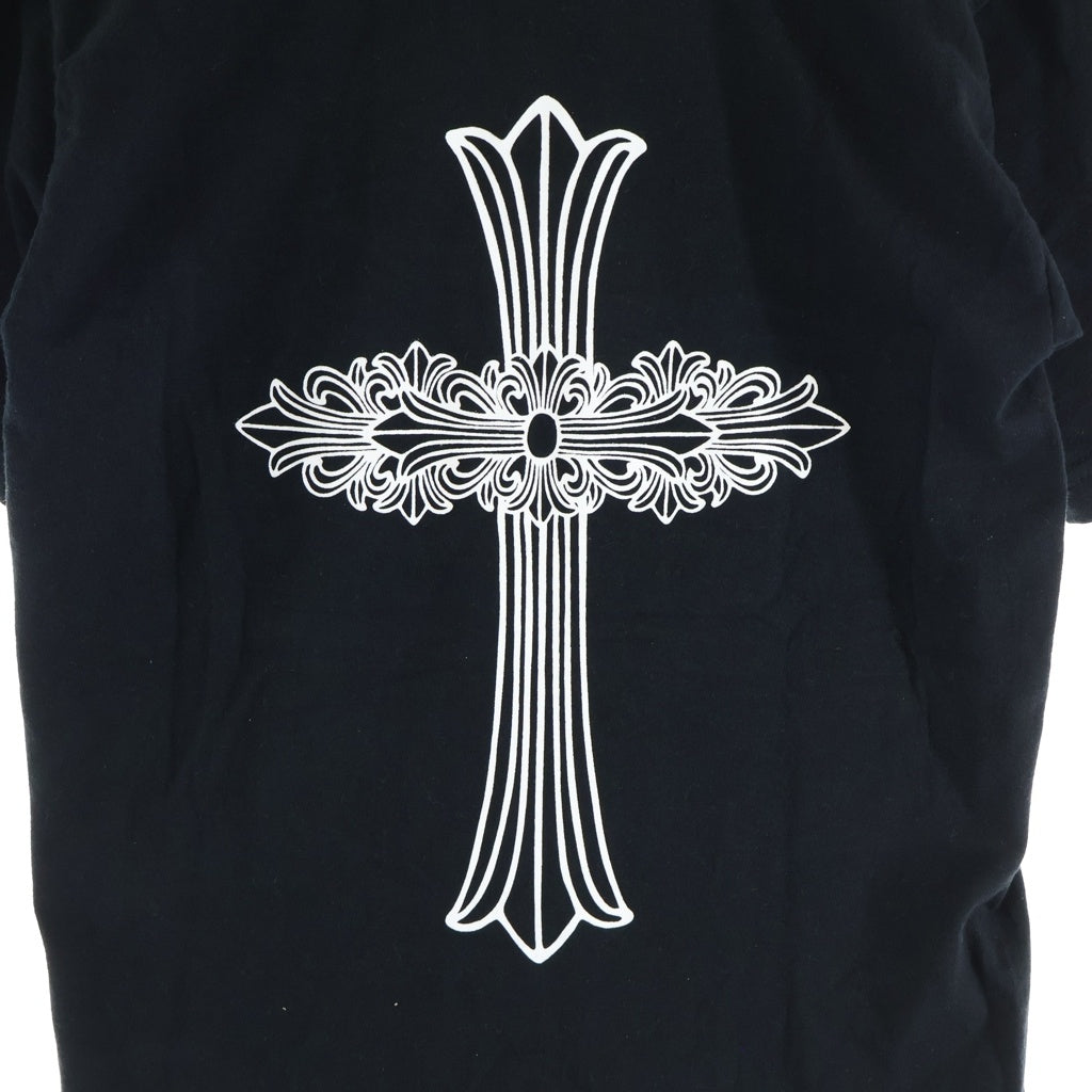 CHROME HEARTS(クロムハーツ) OLD S/S オールド ネックロゴ バックCHクロスプリント 半袖Tシャツカットソー ブラック