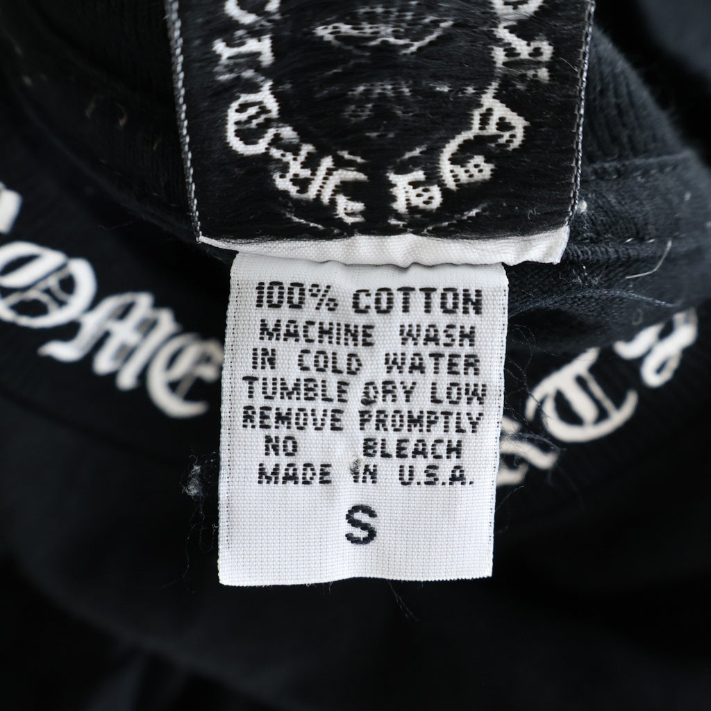 CHROME HEARTS(クロムハーツ) OLD S/S オールド ネックロゴ バックCHクロスプリント 半袖Tシャツカットソー ブラック