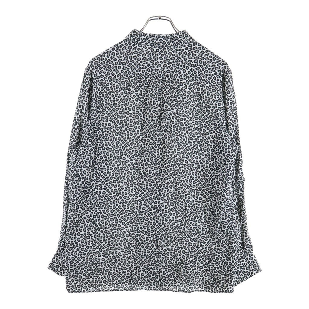 CELINE(セリーヌ) 20SS ハワイアンルーズ レオパードプリント 長袖シャツ ホワイト/ブラック 2C268900H