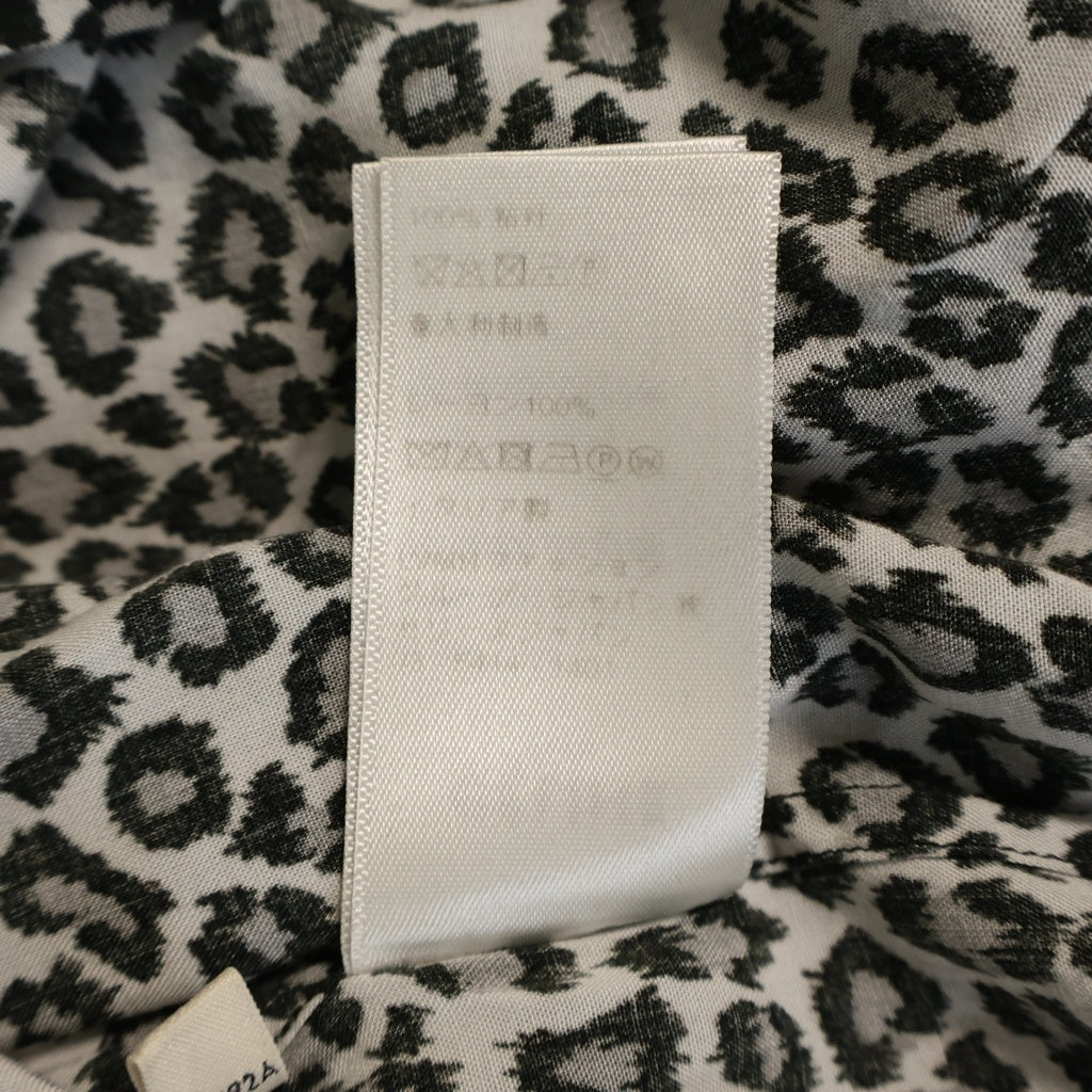 CELINE(セリーヌ) 20SS ハワイアンルーズ レオパードプリント 長袖シャツ ホワイト/ブラック 2C268900H