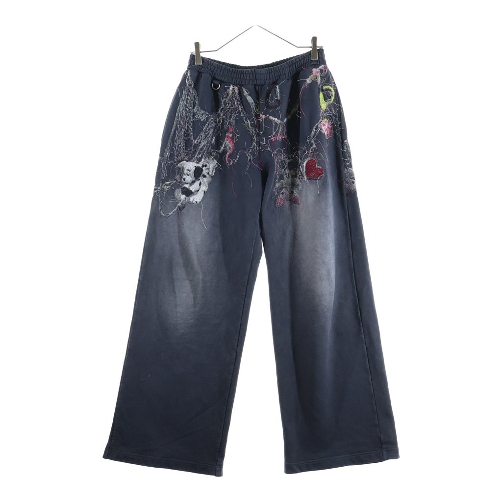 doublet(ダブレット) 25AW EMBROIDERED CHAIN SWEATPANTS エンブロイダリーチェーンスウェットパンツ グレー 25AW43PT328