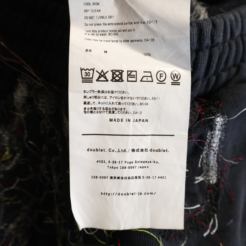 doublet(ダブレット) 25AW EMBROIDERED CHAIN SWEATPANTS エンブロイダリーチェーンスウェットパンツ グレー 25AW43PT328