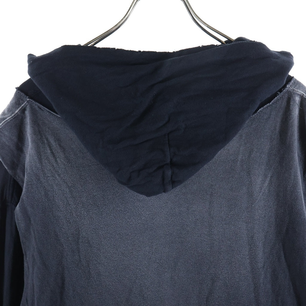 KAMIYA(カミヤ) JEALOUSY BOY DOKING HOODIE ドッキングフーディー ブラック G16HD076