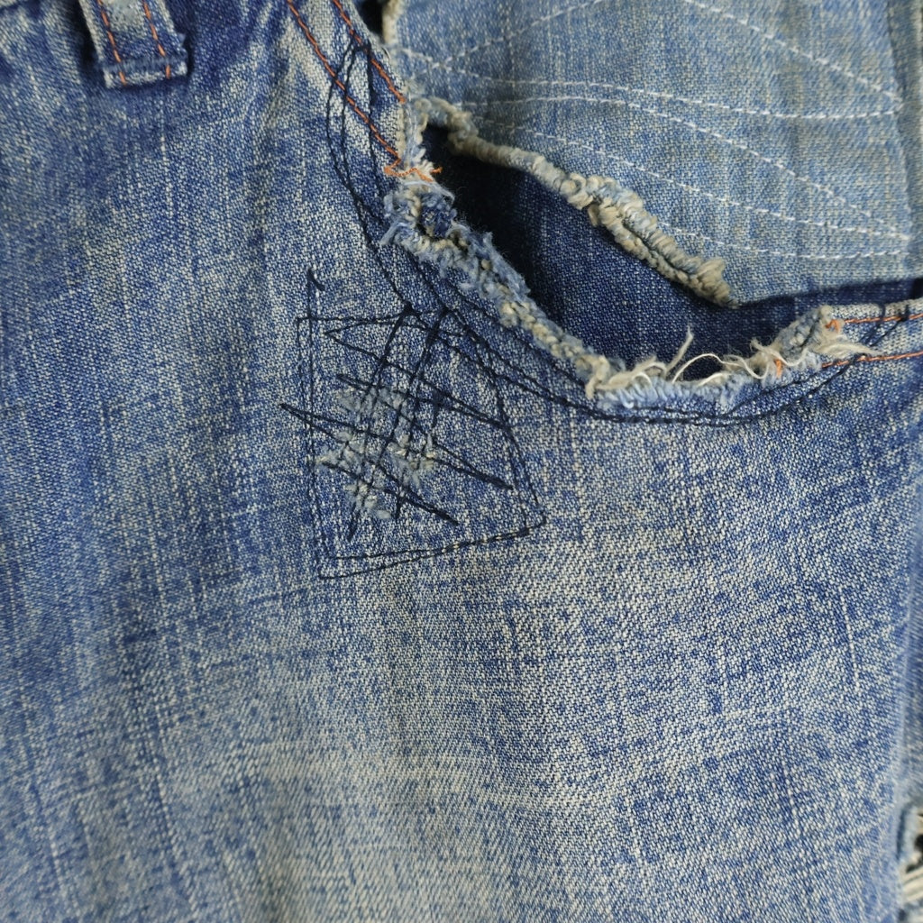 SAINT MICHAEL(セントマイケル) 23AW DENIM PAINTER PANTS ペインター ダメージ加工 デニムパンツ インディゴ SM-A23-0000-038