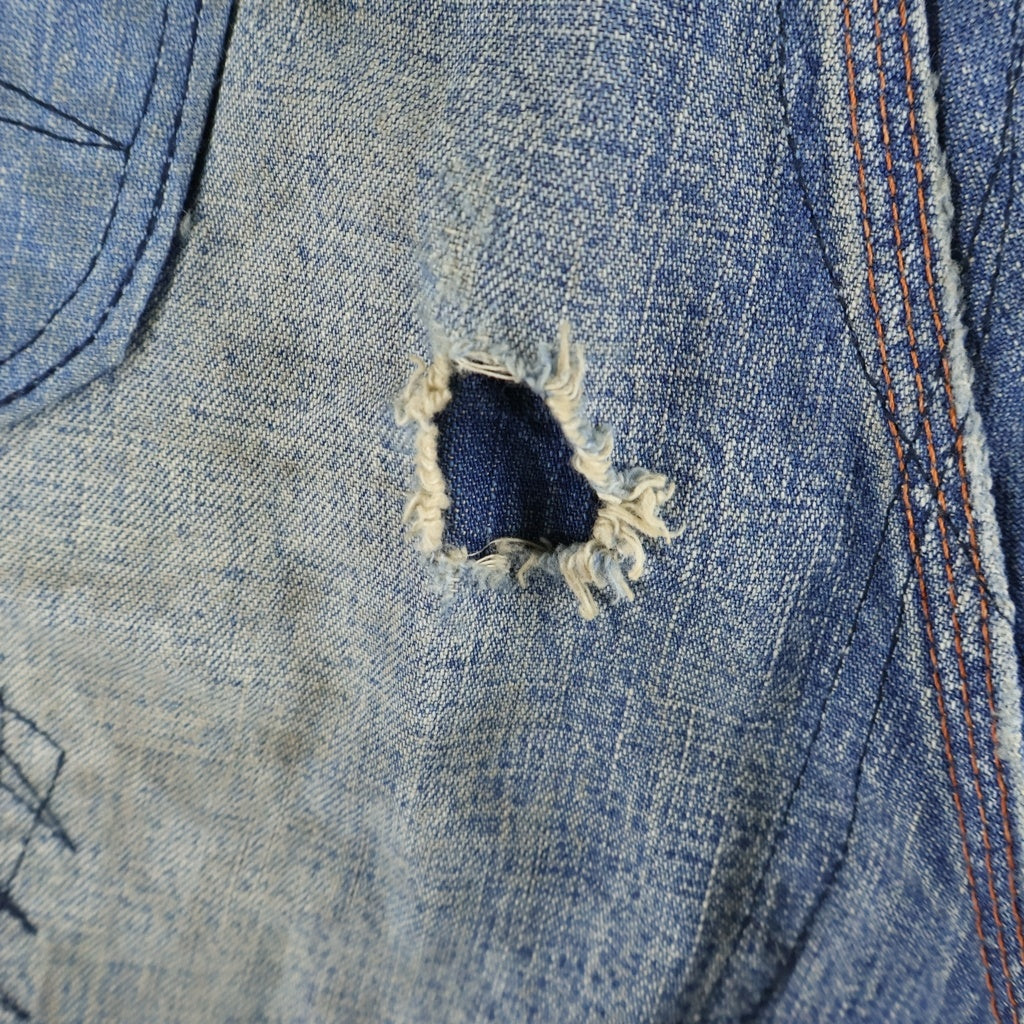 SAINT MICHAEL(セントマイケル) 23AW DENIM PAINTER PANTS ペインター ダメージ加工 デニムパンツ インディゴ SM-A23-0000-038