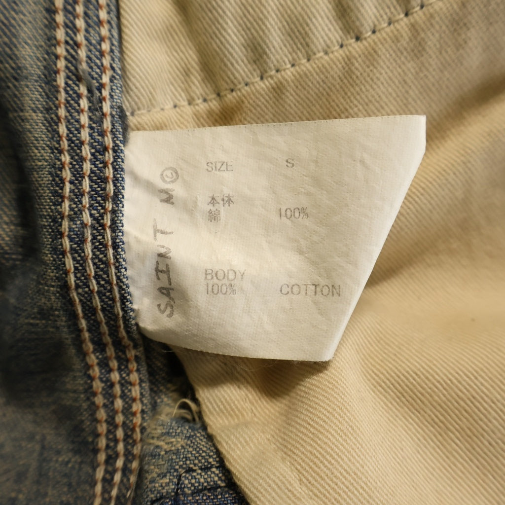 SAINT MICHAEL(セントマイケル) 23AW DENIM PAINTER PANTS ペインター ダメージ加工 デニムパンツ インディゴ SM-A23-0000-038