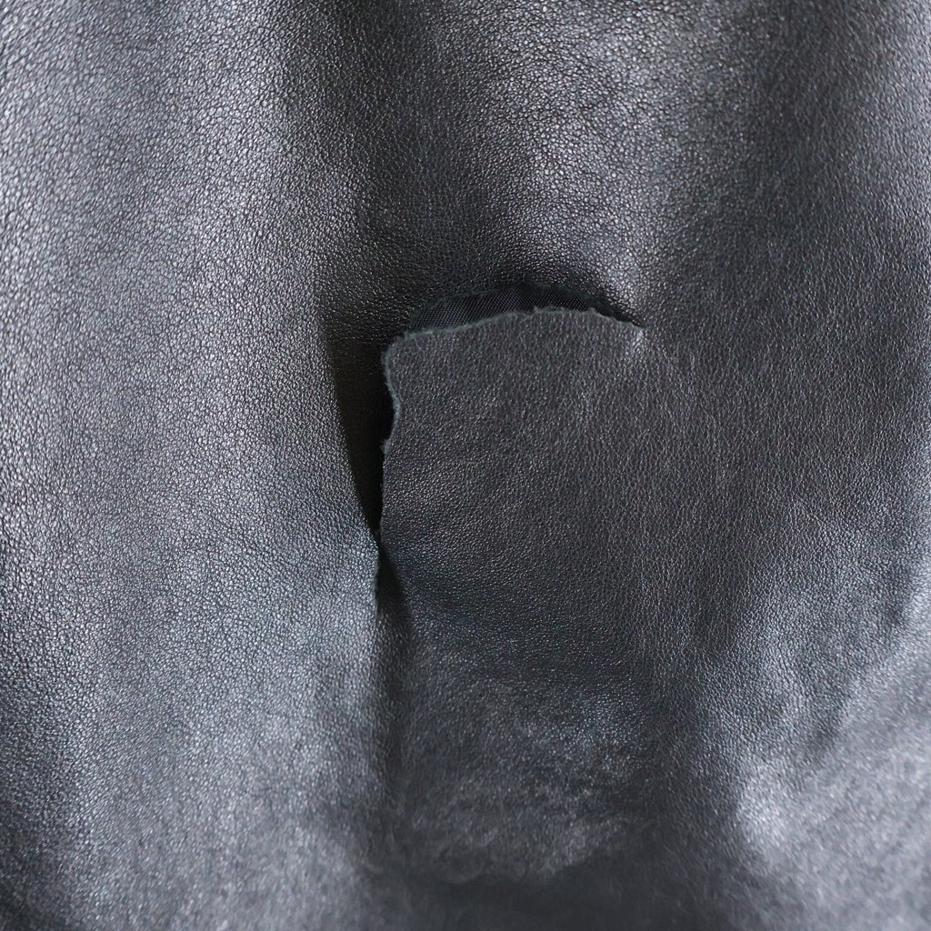 entire studios(エンタイア スタジオ) 25AW LEATHER STRAIGHT LEG PANT レザーストレートパンツ ブラック ESU-S25-13007-BL