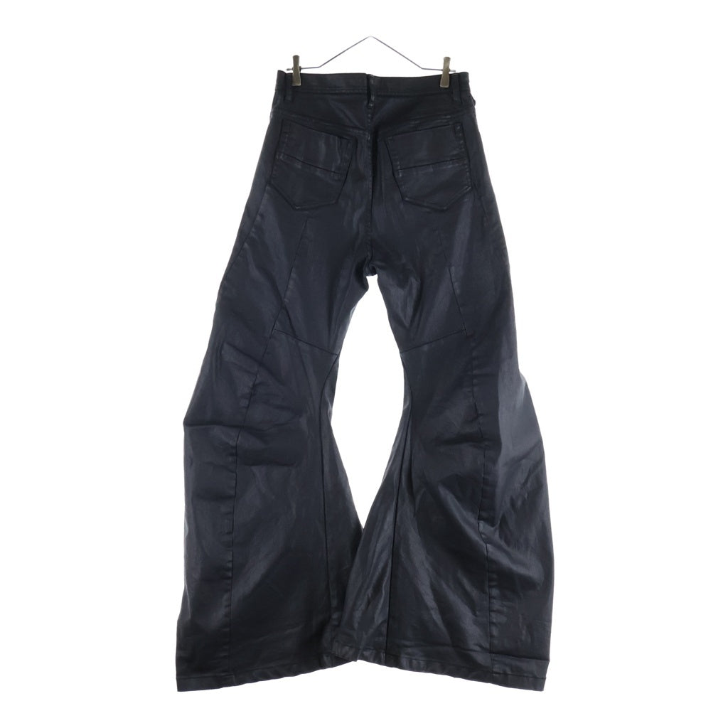 JULIUS(ユリウス) 26SS 10oz COATED STRETCH DENIM PANTS コーティングストレッチフレアデニムパンツ ブラック 937PAM6