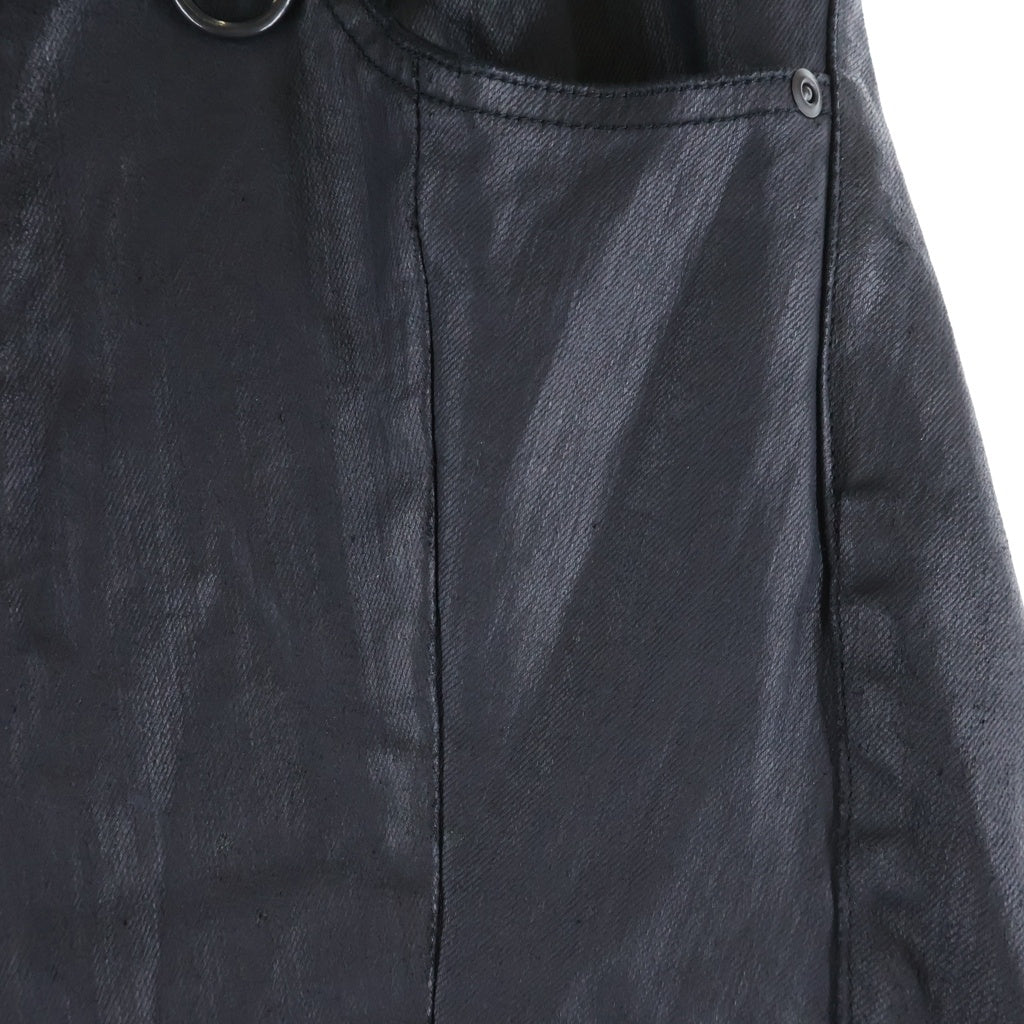 JULIUS(ユリウス) 26SS 10oz COATED STRETCH DENIM PANTS コーティングストレッチフレアデニムパンツ ブラック 937PAM6