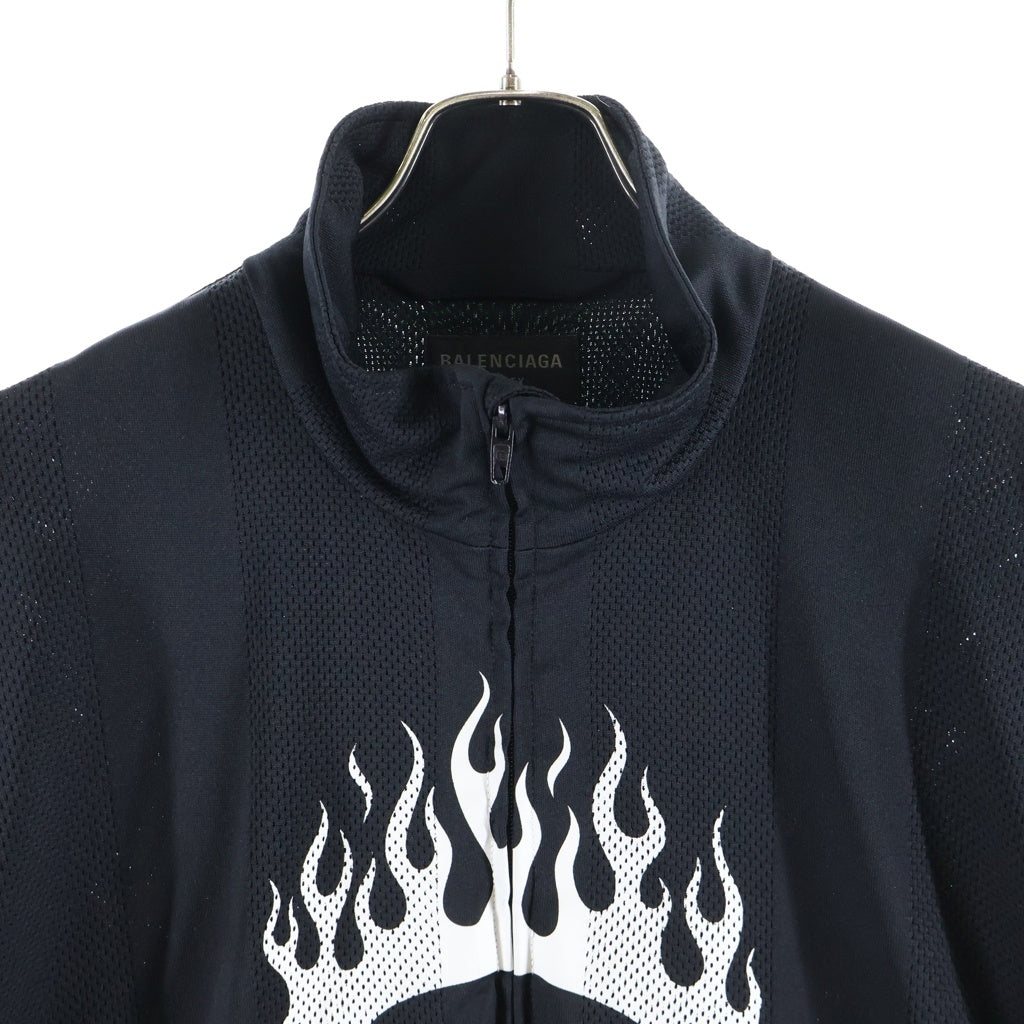 BALENCIAGA(バレンシアガ) 24AW STRIPED MESH TRACK JACKET ストライプ メッシュトラックジャケット ブラック 794794 TQV38