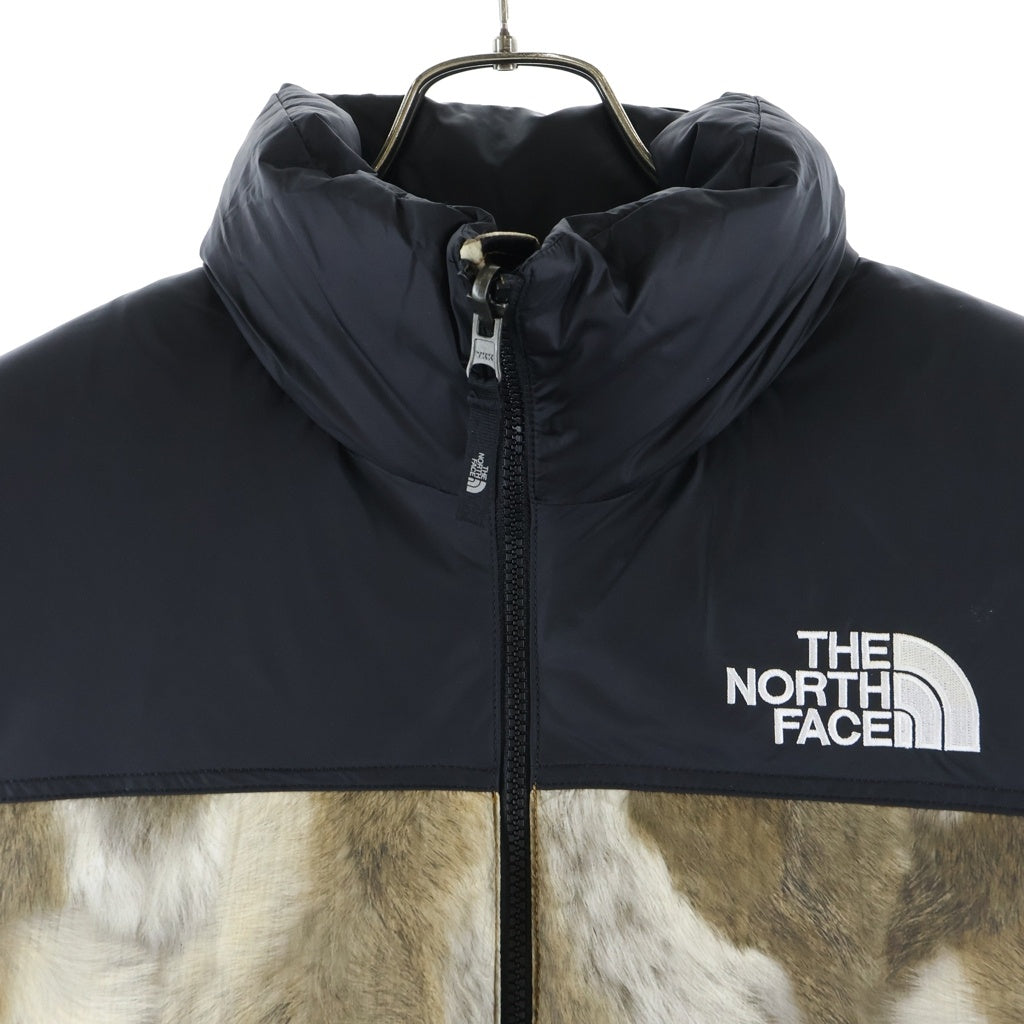 SUPREME(シュプリーム) 13AW ×THE NORTH FACE Fur Print Nuptse Vest ノースフェイス ファープリント ダウンベスト ブラック/ブラウン ND01341