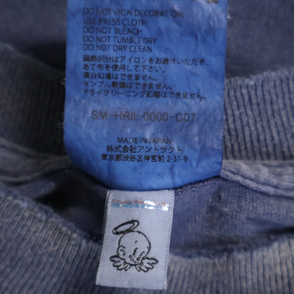 SAINT MICHAEL(セントマイケル) 25SS ×攻殻機動隊 GS_SS_TEE こうかくきどうたい フロントプリント クルーネック半袖カットソーTシャツ ネイビー SM-HR8-0000-C07