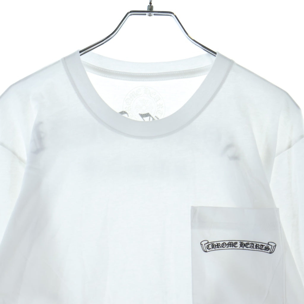 CHROME HEARTS(クロムハーツ) BACK ARCH LOGO USA LONG SLEEVE バックアーチロゴ 長袖Tシャツカットソー ホワイト