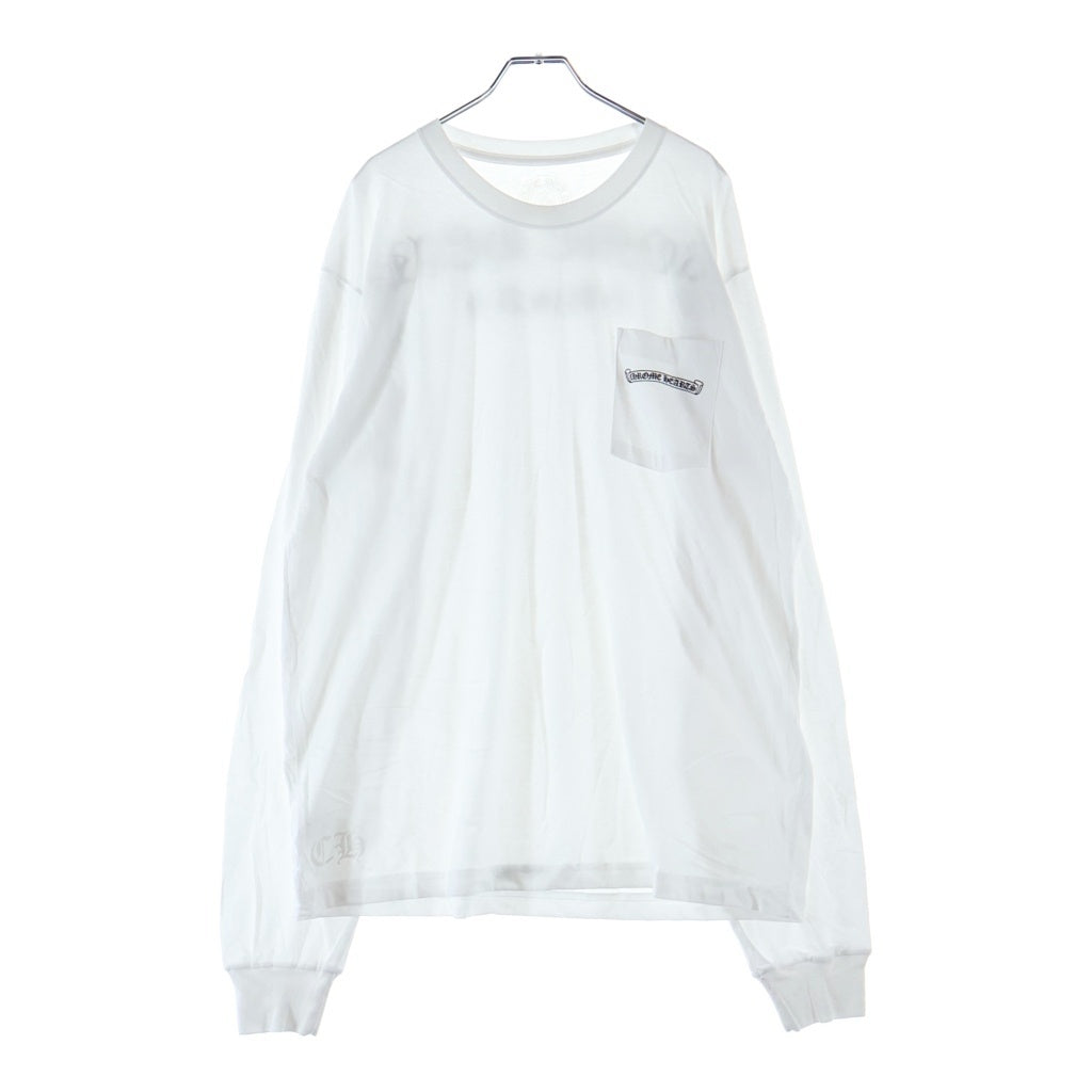 CHROME HEARTS(クロムハーツ) BACK ARCH LOGO USA LONG SLEEVE バックアーチロゴ 長袖Tシャツカットソー ホワイト