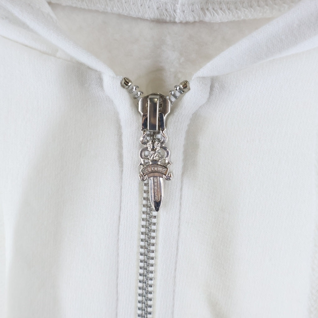 CHROME HEARTS(クロムハーツ) BACK ARCH LOGO USA ZIP UP HOODIE バックアーチロゴ ジップアップパーカー ホワイト