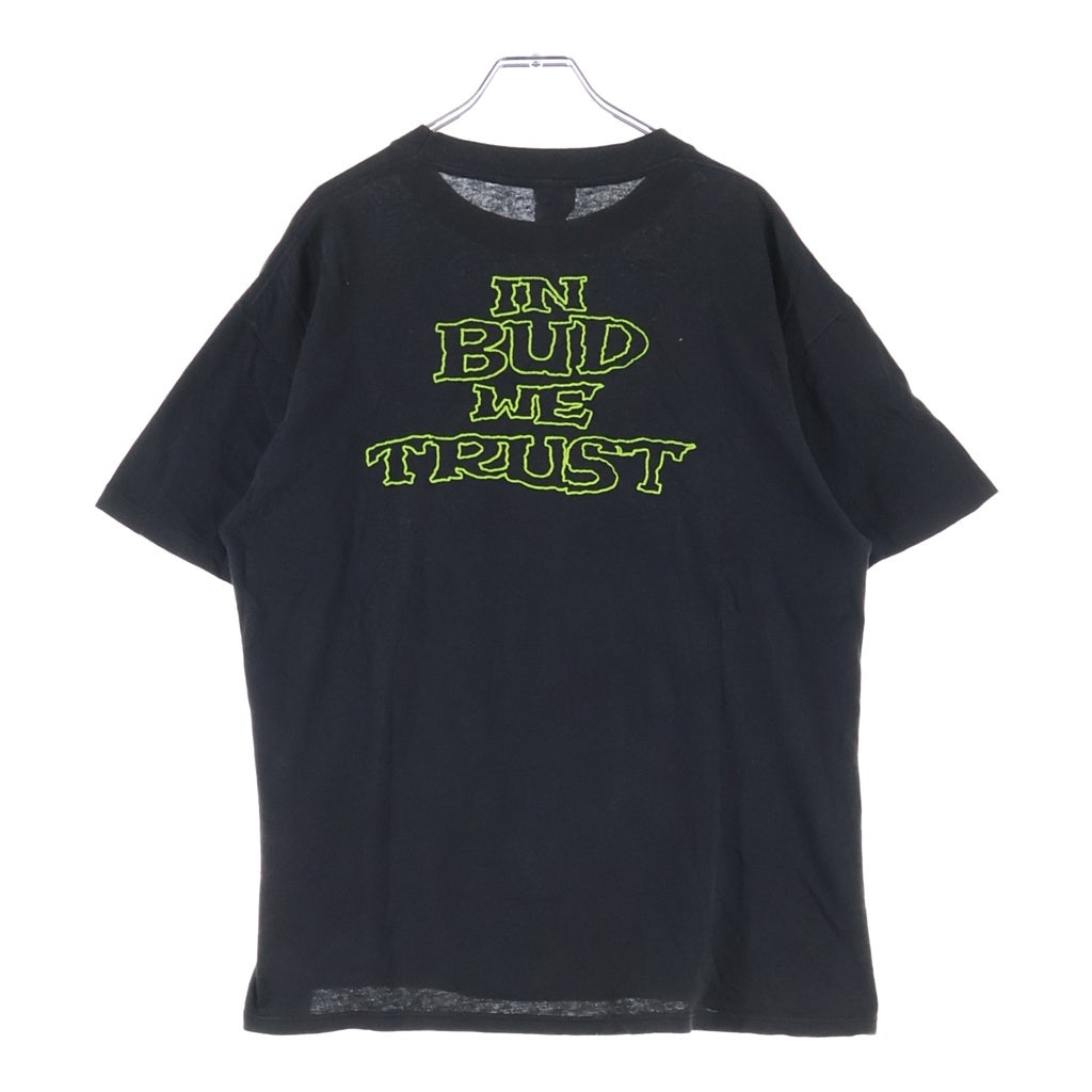 VINTAGE(ヴィンテージ) DR DRE PUSHEAD IN BUD WE TRUST GEM ドクタードレ パスヘッド プリント 半袖Tシャツカットソー ブラック