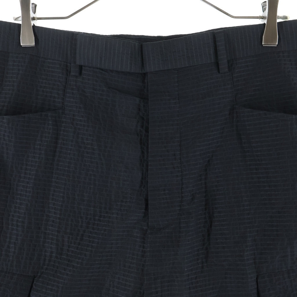 Rick Owens(リックオウエンス) 19SS NYLON WOOL CARGO LONG PANTS ナイロンウールカーゴパンツ ブラック RU19S2354-WKR