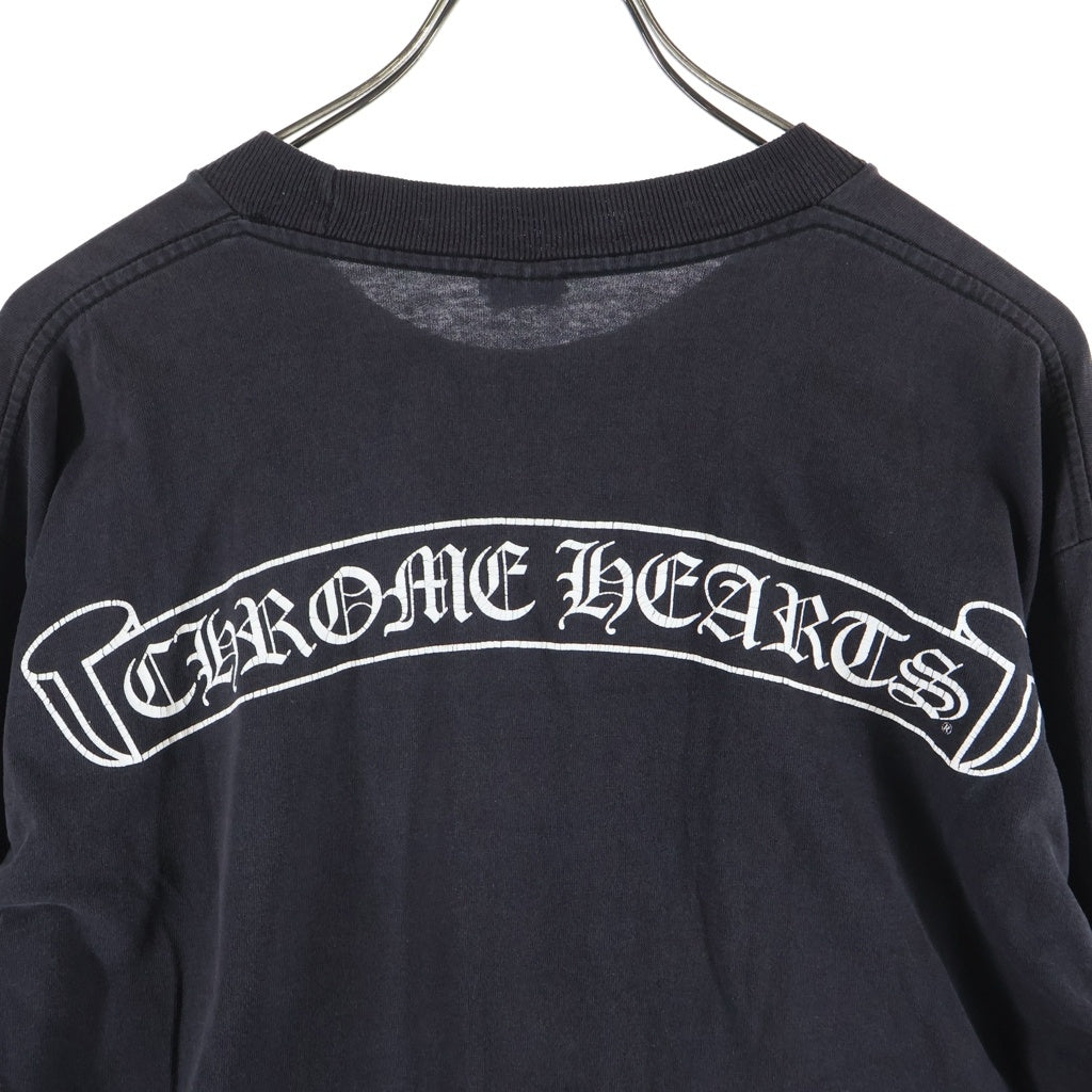 CHROME HEARTS(クロムハーツ) OLD CH SCROLL LOGO L/S TEE スクロールロゴ アームプリント 長袖Tシャツ ブラック