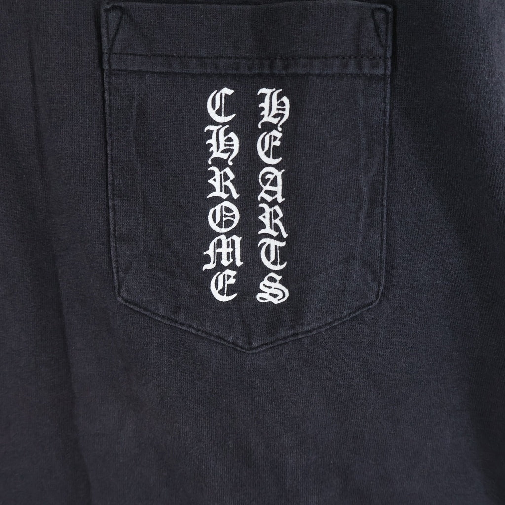 CHROME HEARTS(クロムハーツ) OLD CH SCROLL LOGO L/S TEE スクロールロゴ アームプリント 長袖Tシャツ ブラック