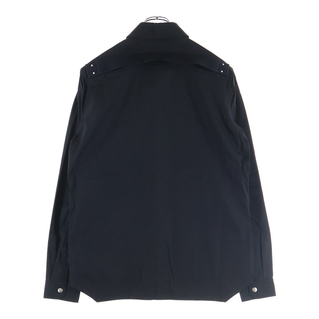 Rick Owens(リックオウエンス) 21SS OUTERSHIRT アウターシャツ スナップボタンシャツ ブラック RU21S6729-TE