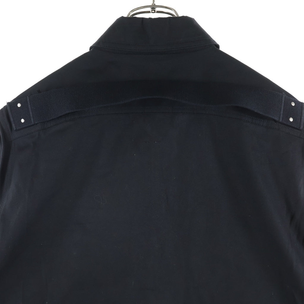 Rick Owens(リックオウエンス) 21SS OUTERSHIRT アウターシャツ スナップボタンシャツ ブラック RU21S6729-TE