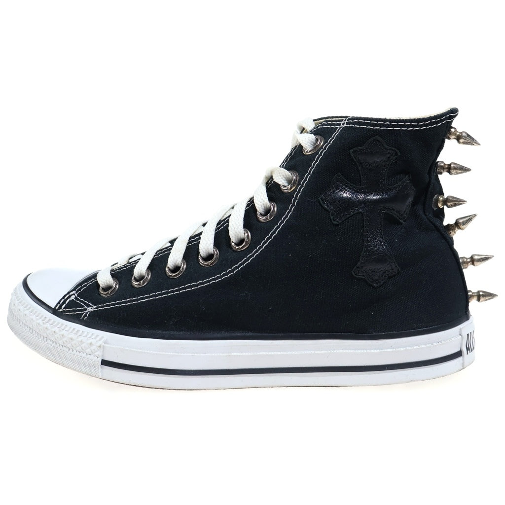 CHROME HEARTS(クロムハーツ) ×CONVERSE SPIKE CROSS PATCH SNEAKER コンバース スパイク クロスパッチ付き ハイカットスニーカー ブラック US7/25.5cm
