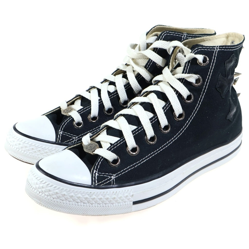 CHROME HEARTS(クロムハーツ) ×CONVERSE SPIKE CROSS PATCH SNEAKER コンバース スパイク クロスパッチ付き ハイカットスニーカー ブラック US7/25.5cm