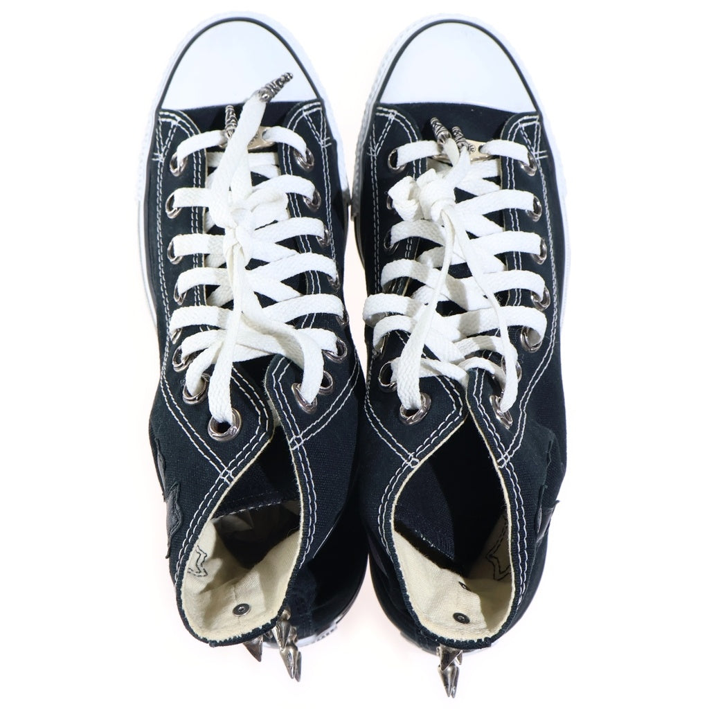 CHROME HEARTS(クロムハーツ) ×CONVERSE SPIKE CROSS PATCH SNEAKER コンバース スパイク クロスパッチ付き ハイカットスニーカー ブラック US7/25.5cm