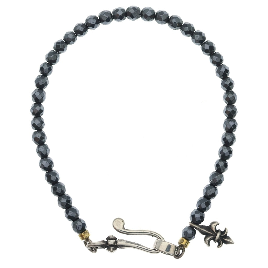 Bill Wall Leather/BWL(ビルウォールレザー) Multi Link Stone Bracelet Hematite マルチリングストーンブレスレット ヘマタイト ブラック