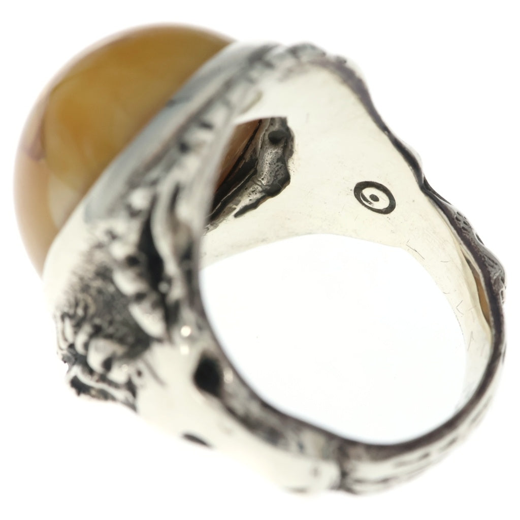 ALEX STREETER(アレックスストリーター) Angel Heart Ring エンジェルハートリング 2017限定バルティックアンバー アンティークスター 18K シルバー