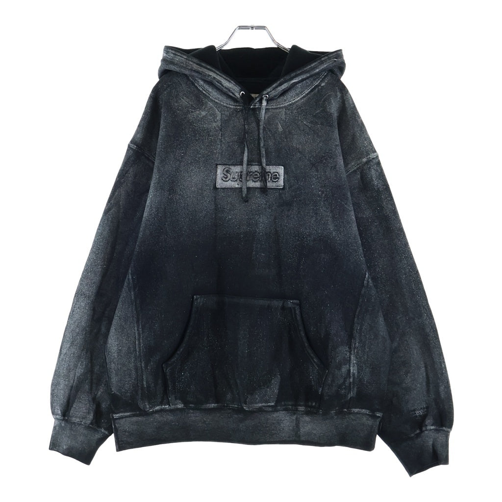SUPREME(シュプリーム) 24SS x MM6 Maison Margiela Foil Box Logo Hooded Sweatshirt MM6メゾンマルジェラ フォイル ボックスロゴ フーデッド スウェットシャツ ブラック
