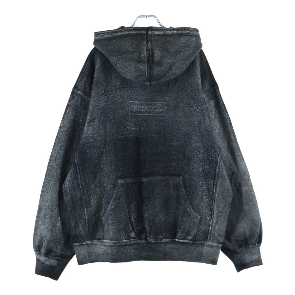 SUPREME(シュプリーム) 24SS x MM6 Maison Margiela Foil Box Logo Hooded Sweatshirt MM6メゾンマルジェラ フォイル ボックスロゴ フーデッド スウェットシャツ ブラック