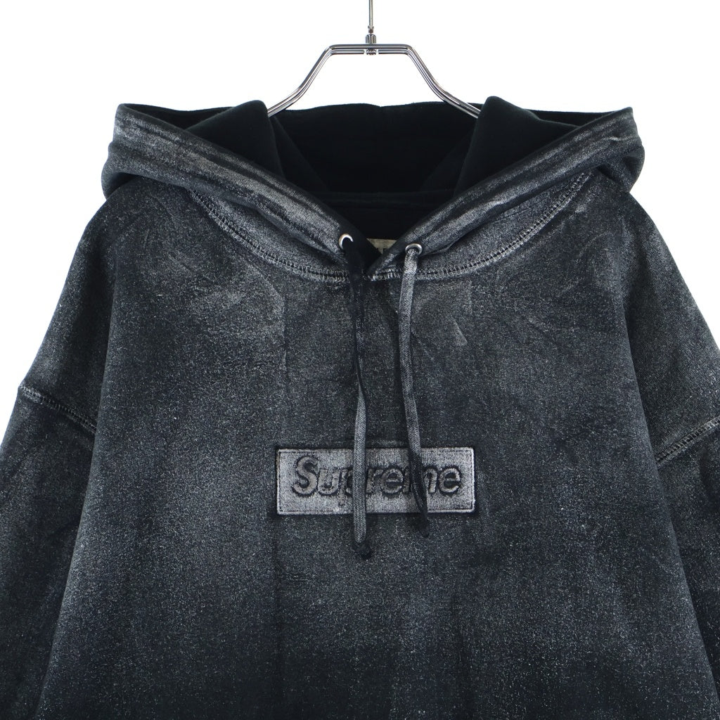 SUPREME(シュプリーム) 24SS x MM6 Maison Margiela Foil Box Logo Hooded Sweatshirt MM6メゾンマルジェラ フォイル ボックスロゴ フーデッド スウェットシャツ ブラック