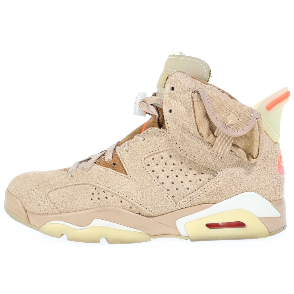 NIKE(ナイキ) TRAVIS SCOTT AIR JORDAN6 RETRO SP トラヴィススコット エアジョーダン6 ハイカットスニーカー US7.5/25.5cm ブラウン DH0690-200