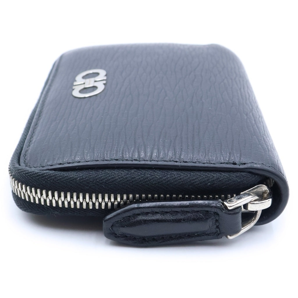 Salvatore Ferragamo(サルヴァトーレ フェラガモ) ガンチーニ ラウンドファスナー コインケース 財布 ブラック JL-66 0492