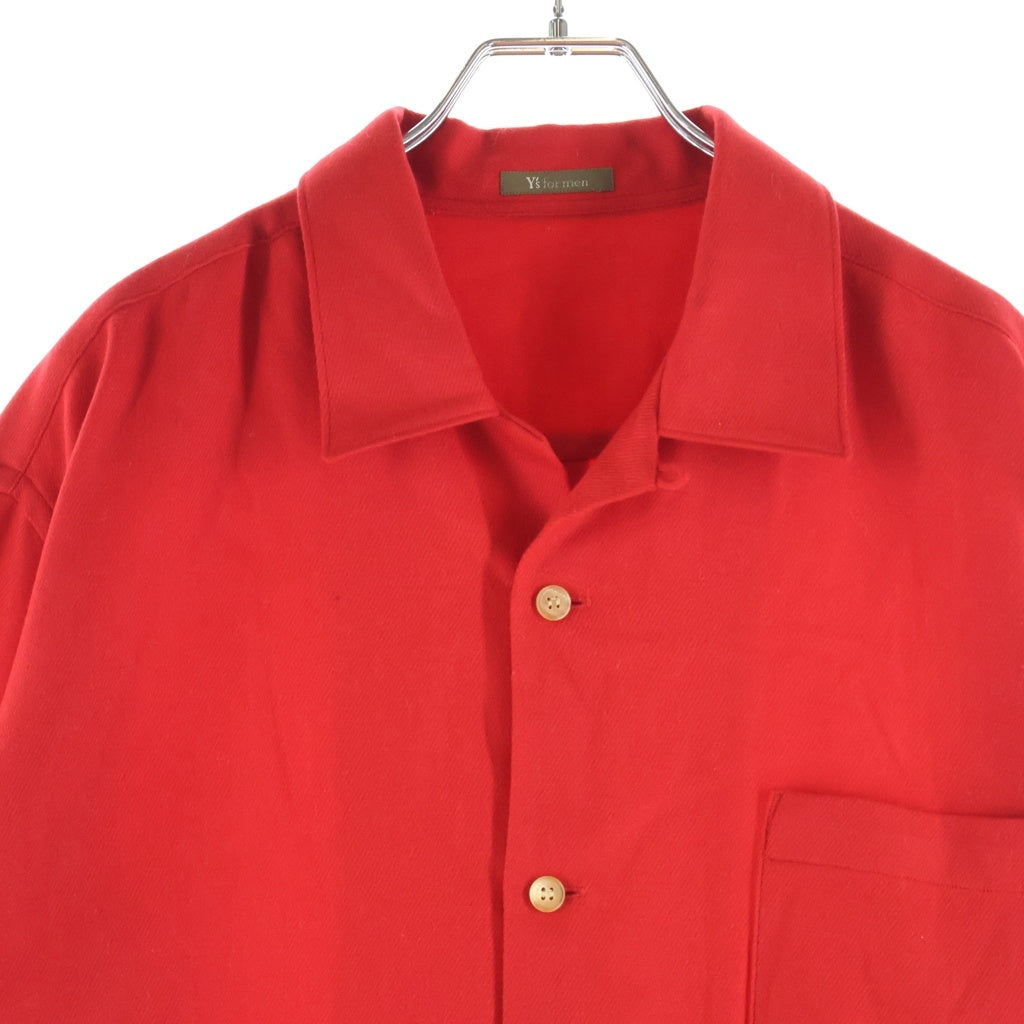 Y's for men(ワイズフォーメン) ウール長袖シャツ レッド MC-B03-110