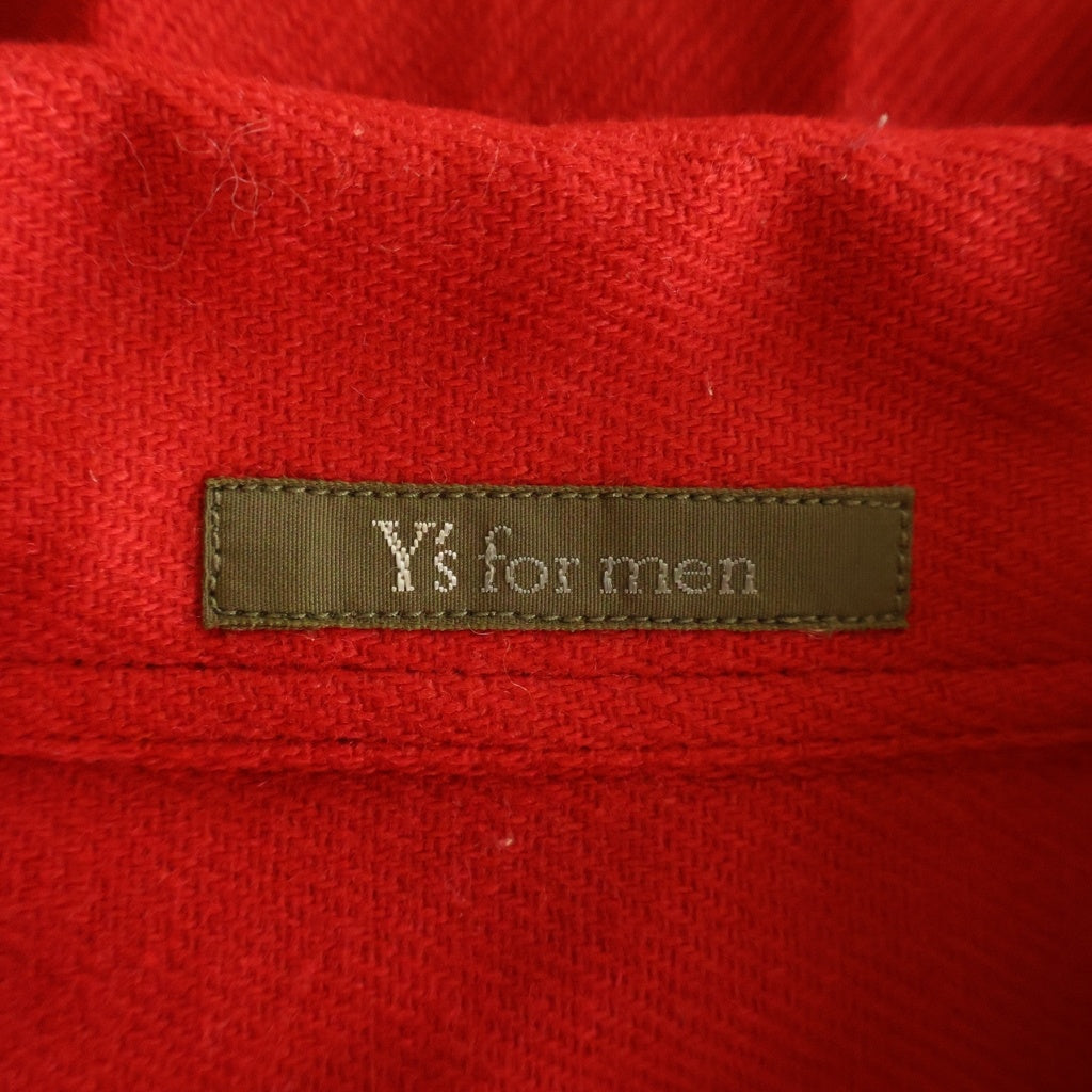 Y's for men(ワイズフォーメン) ウール長袖シャツ レッド MC-B03-110