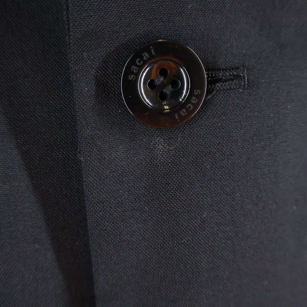 Sacai(サカイ) 26SS SUITING X DENIM JACKET デニムドッキングテーラードジャケット ブラック 26-03897M