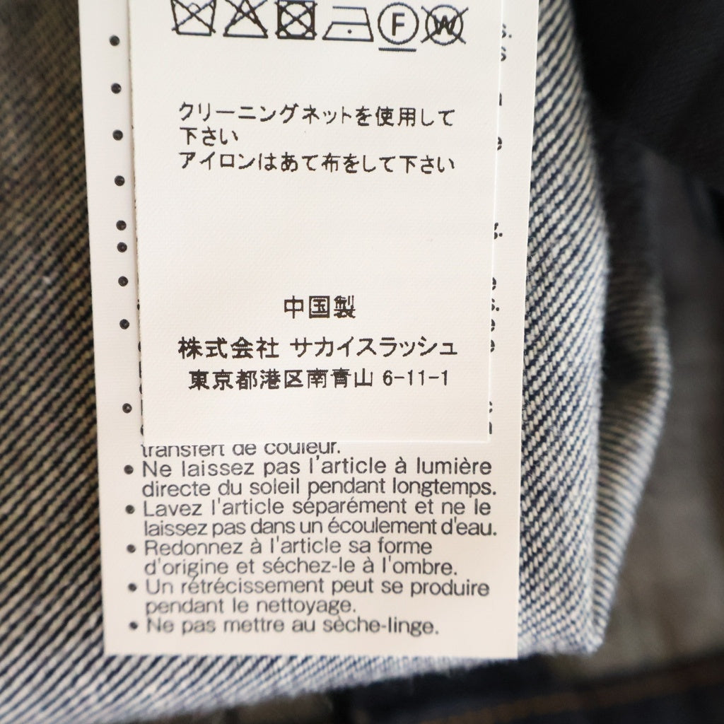Sacai(サカイ) 26SS SUITING X DENIM JACKET デニムドッキングテーラードジャケット ブラック 26-03897M