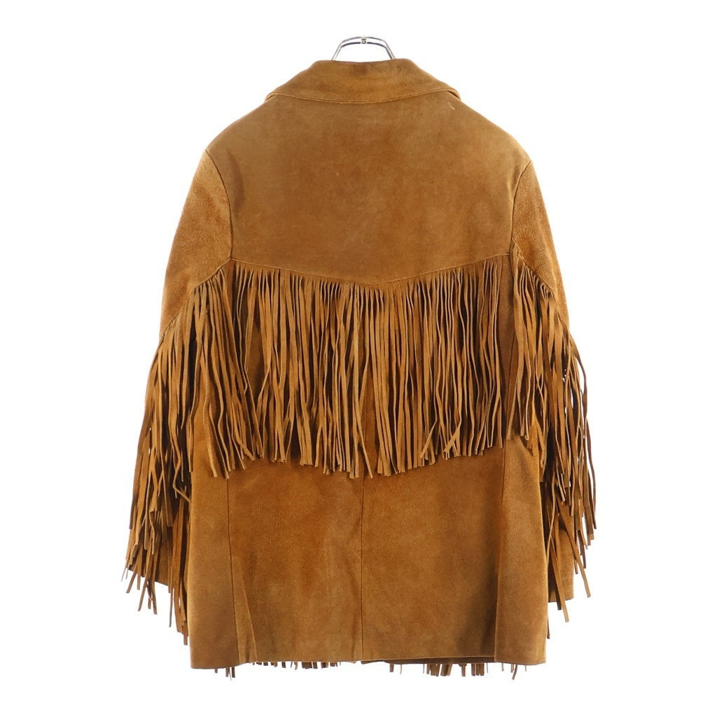 VINTAGE(ヴィンテージ) 70S LEATHER CITY レザーシティー フリンジウエスタンスウェードジャケット ブラウン