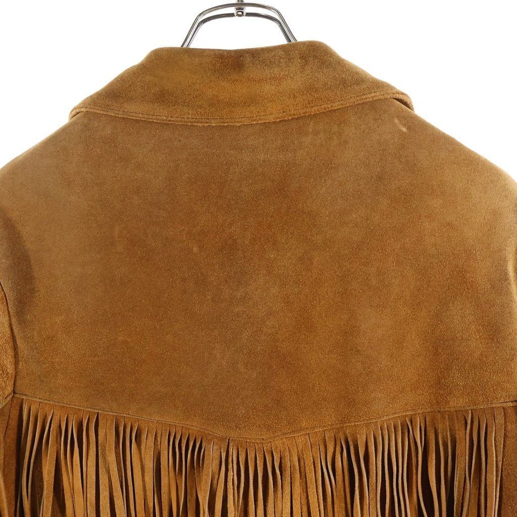 VINTAGE(ヴィンテージ) 70S LEATHER CITY レザーシティー フリンジウエスタンスウェードジャケット ブラウン