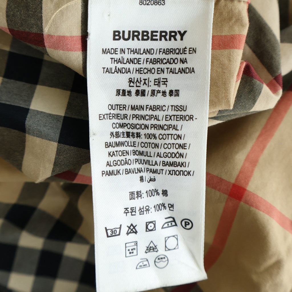 BURBERRY(バーバリー) NOVACHECK SHIRT ノヴァチェック 長袖シャツ ベージュ 8020863